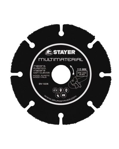 Disco da taglio Stayer Ø115mm per tutti i materiali