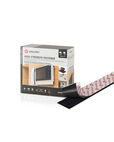 Kaksipuolinen teippi Velcro Musta 50 mm x 5 m Erittäin vahva