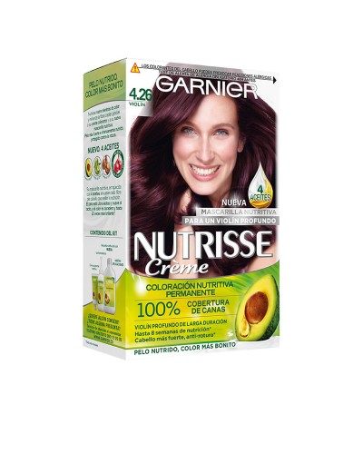 Garnier Nutrisse Cassis 4.26 Tinte Permanente Castaño Violín Intenso

