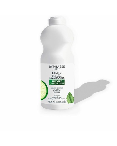 Zuiverende Shampoo Byphasse Family Fresh Delice Limoen Vet Haar Groene Thee (750 ml)