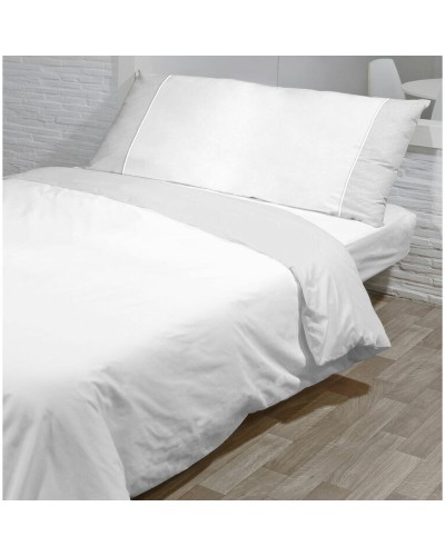 Set Copripiumino Hosteline MONACO NORDICO Bianco Osimano 260x240 cm 4 Pezzi