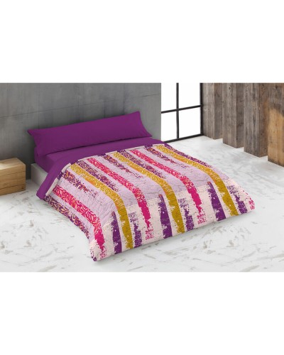 Set Copripiumino Hosteline URBAN Malva Osimano 240x260 cm, 4 Pezzi