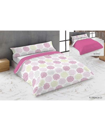 Juego de Funda Nórdica Hosteline FLORENCIA Rosa Osimano 3 Piezas
