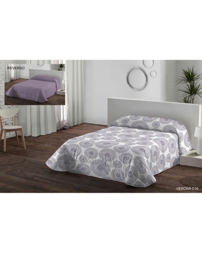 Parure de lit VERONA Mauve Osimano 3 Pièces, Hosteline
