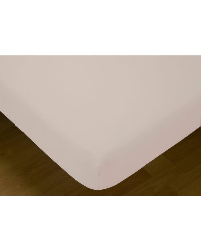 Hosteline MONACO fitted sheet, in pink cotton sateen
