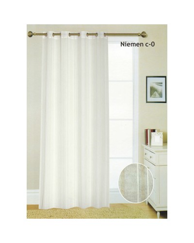 Cortina Hosteline Niemen Blanco Cálido 140 x 260 cm para Puertas Ventanas
