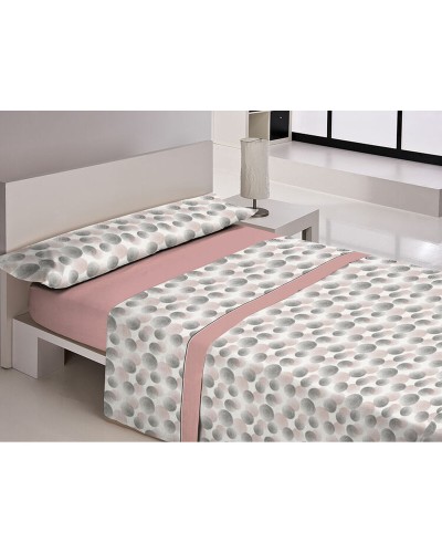 Libela Pirine Luarça Rosa Percale Cotton Double Bed Sheets
