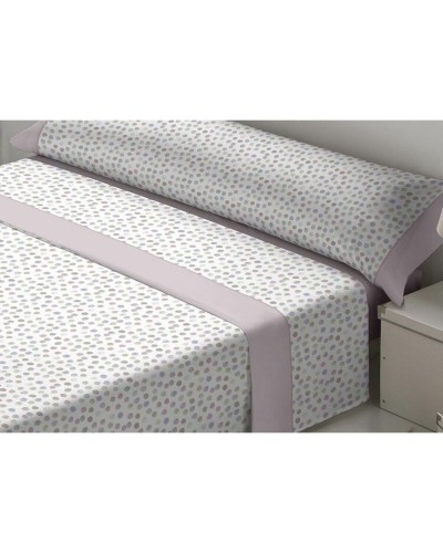 Bäddset Tejidos Reina Fides Vit Rosa Säng 180