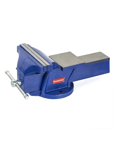 Étau d'établi Workpro 150 mm avec base à ventouse pour projets de bricolage ou réparations.
