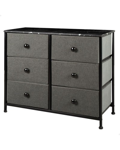 Cassettiera Max Home Grigio Marmo 80cm x 30cm - Soluzione Elegante per la Tua Camera da Letto