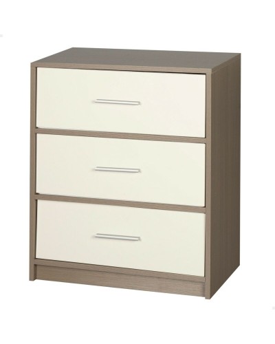 Max Home Nightstand White Grey, 58x70x30 cm
