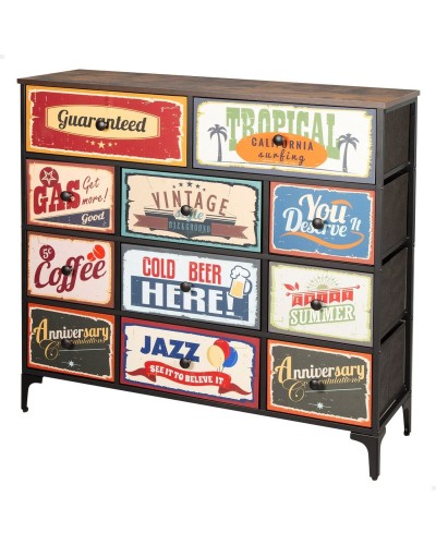 Cajonera Vintage Max Home de 103 x 98 x 30 cm, Estilo Retro
