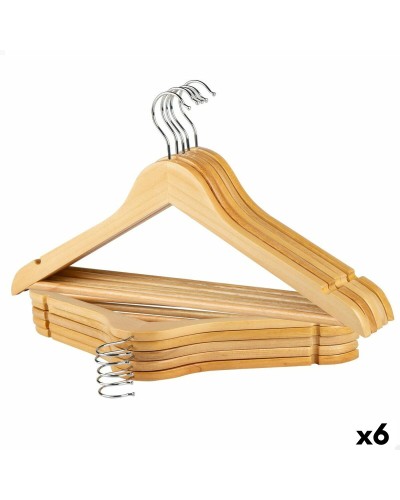 Max Home Wooden and Steel Hangers, 44.5x23x1 cm, Set of 10
