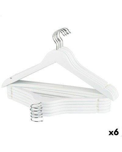 Cintres Max Home, lot de 10, en bois blanc et acier, 44,5 x 23 x 1 cm
