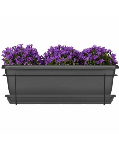 Vaso da Balcone Garden ID Antracite Rettangolare, 50 cm