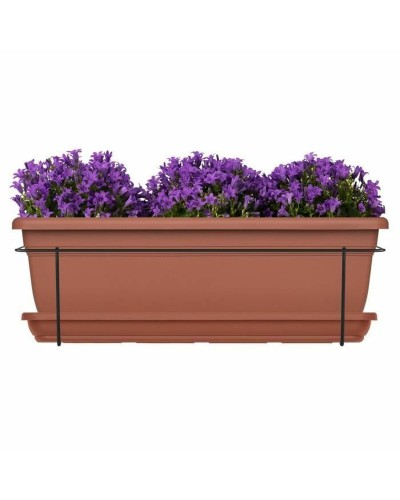 Rechteckiger Balkonkasten Garden ID aus Terrakotta (50 cm)
