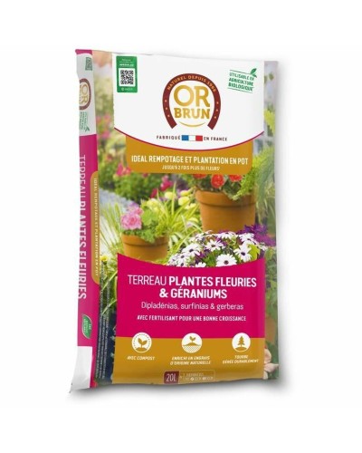 Or Brun OBRTGER20N Blumenerde - 20 L - Ideal für Pflanzen und Gärten
