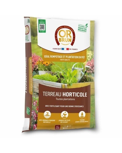 Tierra Universal OR BRUN OBRTHOR35N, 35 Litros, para Plantas de Jardín, Balcón e Interior
