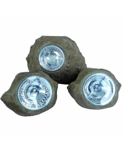 Lumisky ROCKY BROWN Solar Lamp Grey 3 Pieces
