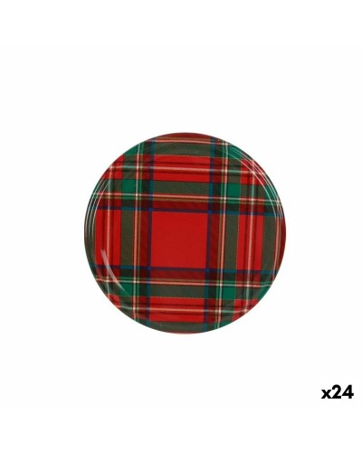 Sarkap Schottenmuster Untersetzer Set | 6 Stück | 8,5 x 0,8 cm | 24er Pack
