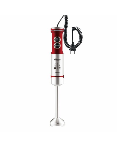 Küken Mixeur Plongeant 1500W Rouge - Mixeur de Cuisine Puissant
