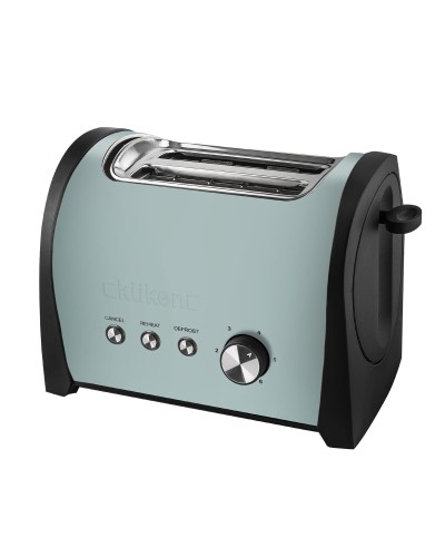 Küken Tostadora 800W - 2 Rebanadas, 6 Niveles, Función Descongelación/Recalentamiento
