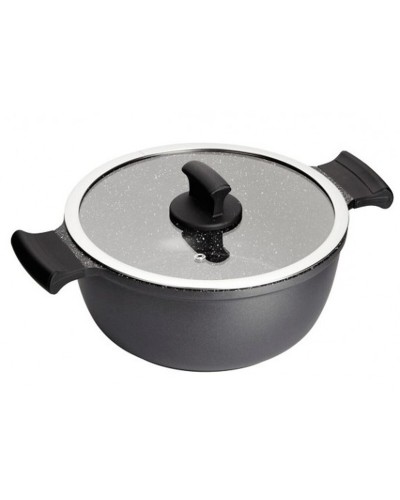 Casseruola Inoxibar ABSOLUT Nera con Coperchio, Versatile per Cottura e Forno