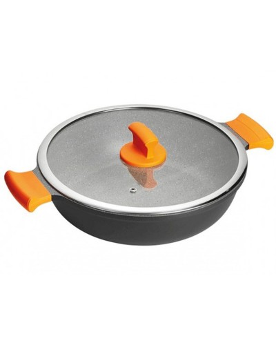 Inoxibar ABSOLUT Black Saucepan with Lid - Ideal for Cooking and Boiling
