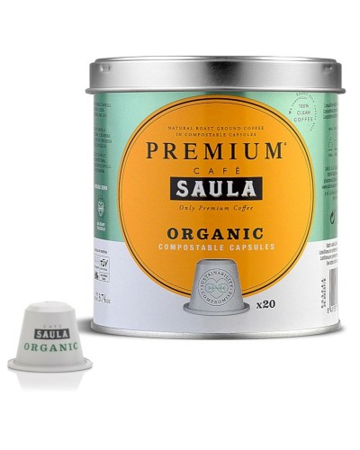 Kaffekapslar med Väska Saula COMPOSTABLE ECOLOGICO (20 antal)