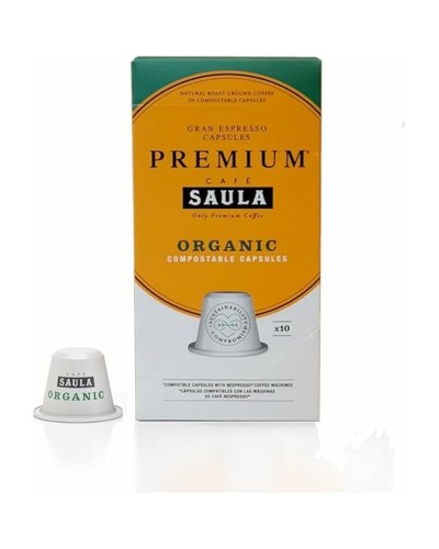 Capsules Café Saula Bio Premium 100% Arabica, 10 pièces
