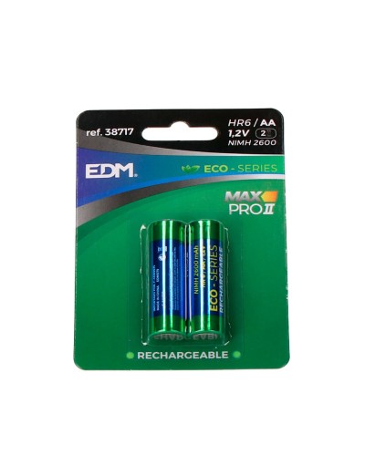 EDM AA Akkus 2600mAh Max Pro II Eco-Series HR6 1.2V (2 Stk.)

