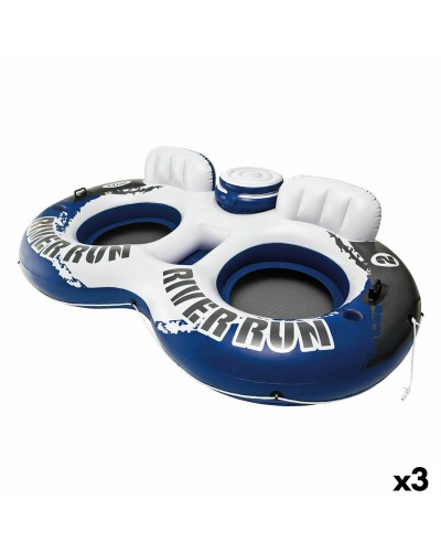 Intex River Run 2 - Bouée Gonflable Double Bleu/Blanc - Détente Piscine (3pcs)

