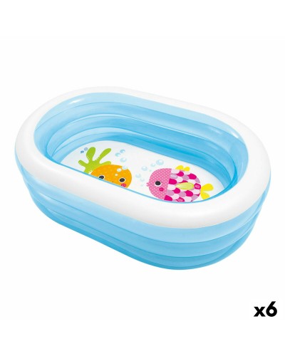 Intex Aufblasbarer Ovaler Kinderpool 163cm 230L Blau/Weiß
