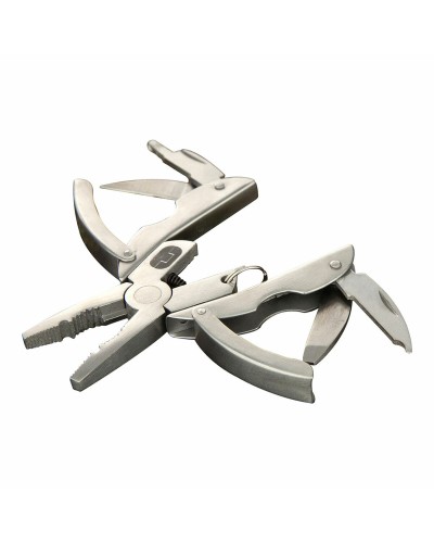 True Scarab7 TU204K: 7-in-1 Multifunktionsmesser Silber - Camping EDC
