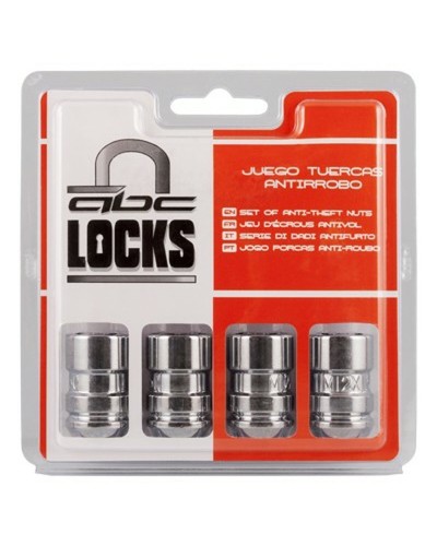 ABC Parts Anti-theft Wheel Nuts L33 12x1.50 Bolts 19/21 mm - 4 Pieces
