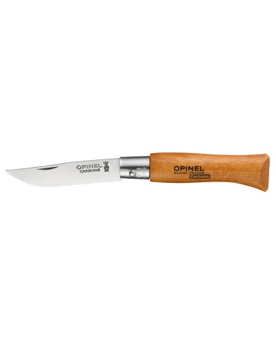 Opinel N°4 Navaja de Bolsillo Acero Carbono, Haya 5cm - Portátil
