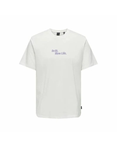 Only & Sons Onskye T-shirt Homme Blanche - Manches Courtes Coupe Standard
