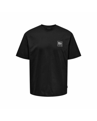Only & Sons Onskace Rlx Men's Black T-Shirt - Short Sleeve Casual
