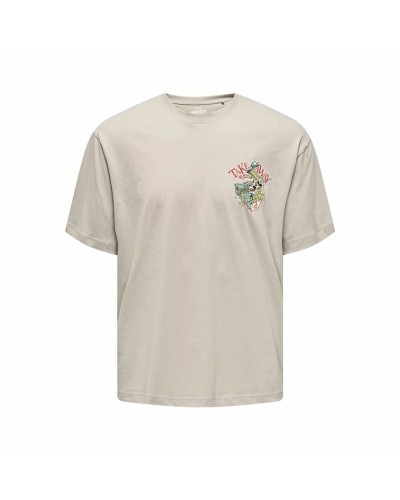 Only & Sons Maglia Uomo Disney Beige - Maniche Corte Relaxed Fit
