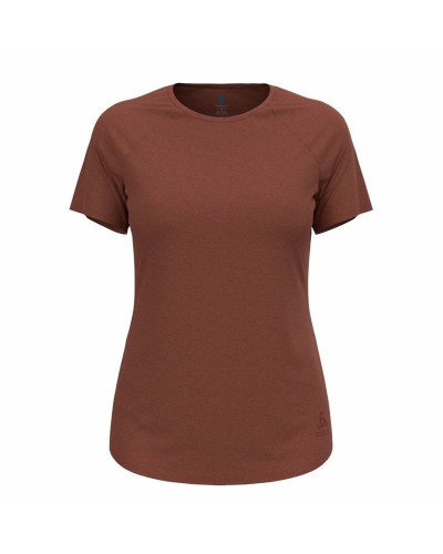Odlo Essential 365: Maglia Tecnica Donna Maniche Corte - Marrone Traspirante
