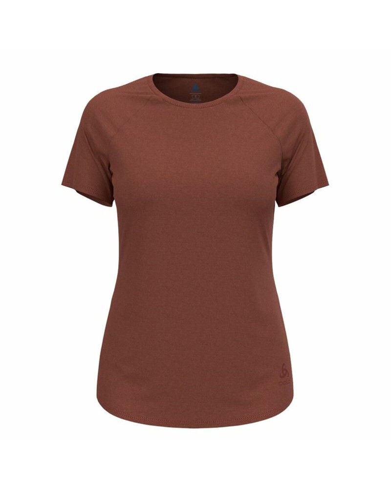 Dames-T-Shirt met Korte Mouwen Odlo Essential 365 Bruin