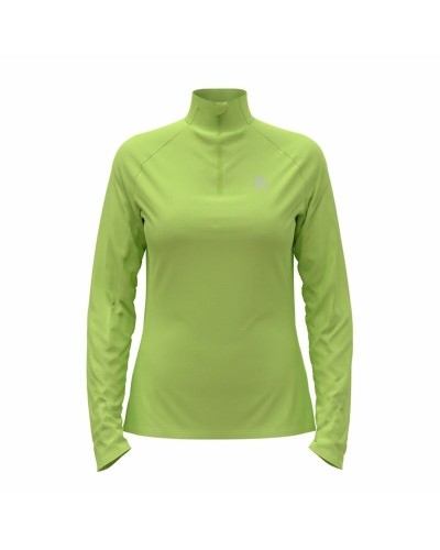 Odlo Felpa Donna Mid Layer Essential 1/2 Verde - Traspirante Running
