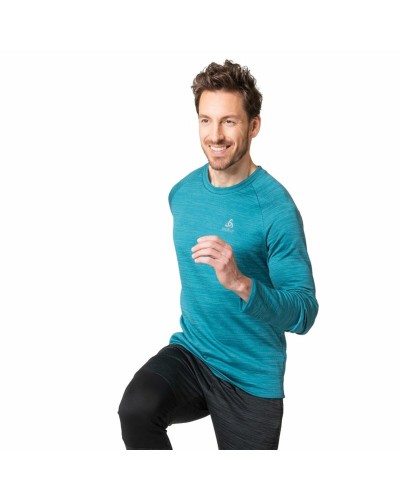 Odlo Essential Maillot Thermique Manches Longues Bleu Clair - Performance Unisexe
