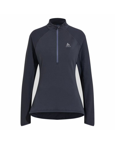 T-shirt med lång ärm Unisex Odlo 1/2 Zip Zeroweight Svart