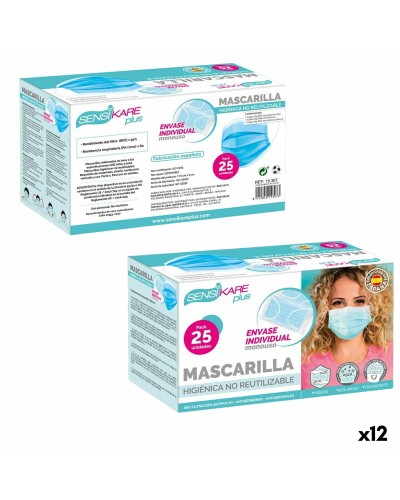Box of hygienic masks SensiKare 25 Onderdelen (12 Stuks)