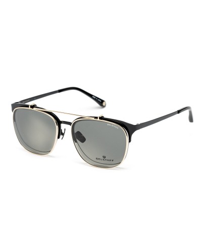 Belstaff Hatcher Negro/Dorado - Gafas de Sol Clip-On 55mm - Montura Mujer
