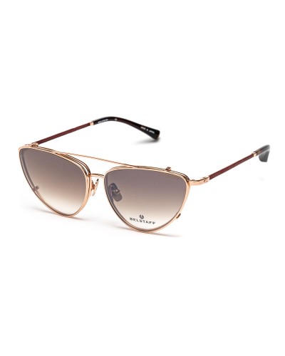 Belstaff Delmere: Glänzend Schwarze Clip-On Sonnenbrille, 57mm
