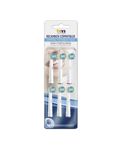 TM Electron Electric Toothbrush Head - White - Oral Hygiene Replacement
