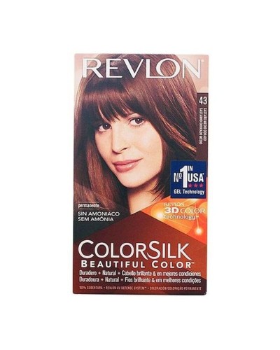 Revlon Colorsilk Coloration Sans Ammoniaque Châtain Doré - Couleur Éclatante

