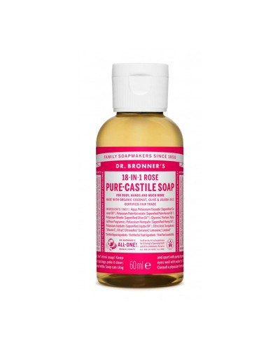 Flytande tvål Dr Bronner's 60 ml Rosor